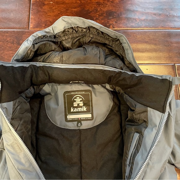 New Kamik Stark Boys Size 12 Winter Jacket in Color Cement (Slate Blue) - Picture 3 of 16